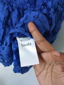 Blue Netted Top - Western Wear