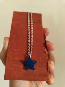 Handmade Resin Glittery Star Chain New
