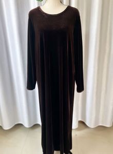 Korean Velvet Brown Maxi
