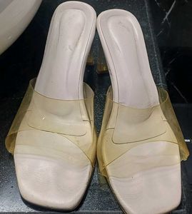 Clear Heel Mules