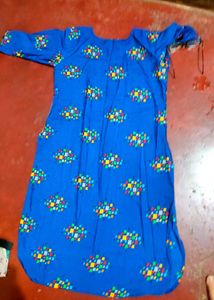 Blue Patterned Dress