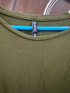Olive green casual tshirt