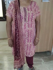 Pink Tie-Dye Salwar Kameez Suit