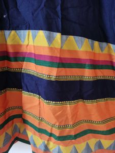 3/4th Sleeves Round Neck Kurta For Women, Blue