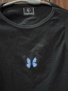 Black Butterfly Tank Top