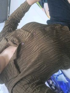 Brown Textured Top