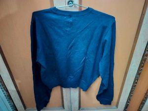 Blue Cropped Sweater