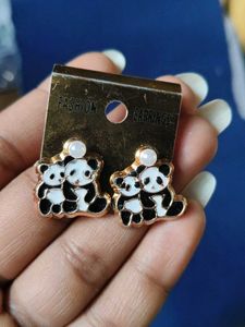 Cute Panda Ring and earings