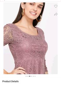 GINGER 👗Pastel Pink lace A-line Dress 👗