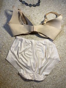 Wireless Padded Beige Bra &amp; Panty Set