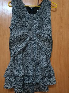 Leopard Print Ruffle Dress