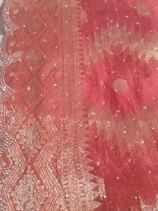 Red &amp; Gold Ethnic Fabric