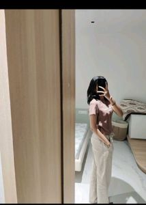 Brown Graphic Ribbed Crop Top –Flower Market Print