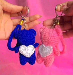 Crochet Couple Keychains 💗💙