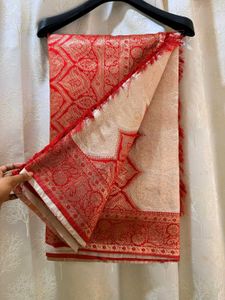 Bengali white&red Saree