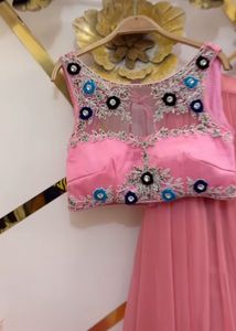 pink desi barbie lehenga