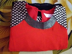 Party Wear Dress With Black Shining Border