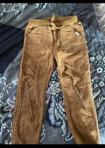 Babyhug Outfit - Corduroy Pants &amp; Palm Print Shirt