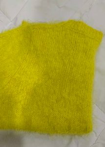 Yellow Fuzzy Knit Sweater💛