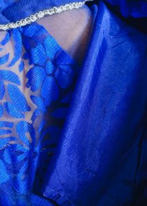 Elegant Blue Party Anarkali Suit