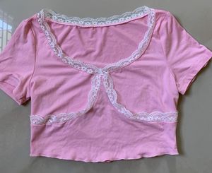 Lace Trimmed Top