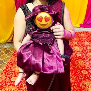 Wine Frock With Hat ✨