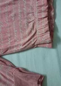 Pink Printed Bottoms Pyjama