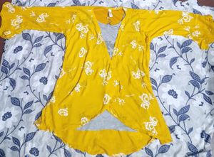 Diya Womens Yellow Stylish Top