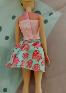 Barbie Pink Top &amp; Floral Skirt