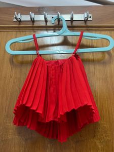 Coordinated Skirt And Crop Top