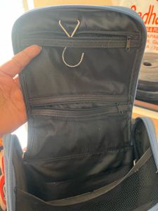 Blue jeans Fabric Makeup organiser Bag