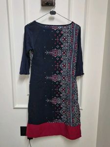 Blue And Red Kurta