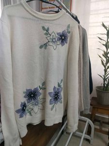 Floral Embroidered Sweater