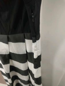 Black &amp; White Striped Dress