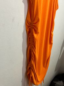 Orange Bodycon Mini Dress