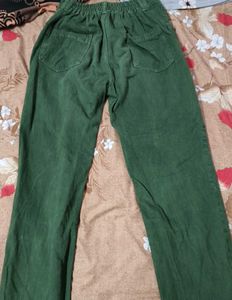 Straight Cut Green Denim Jeans