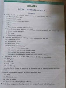 Class X Science Lab Manual