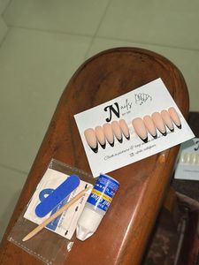 Black French Tip Press-On Nails