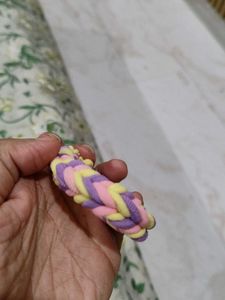 Purple Pink Handmade Rubber Bracelet
