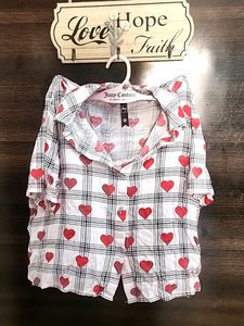 Juicy Couture Heart Plaid Top