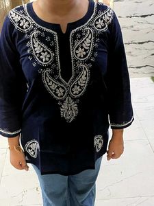 Elegant Navy Blue Kurta