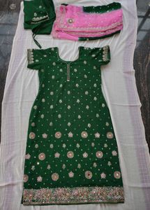 Crepe Silk Designer Suit Set