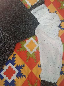 Polka Dot Sleeve Midii Stretchable