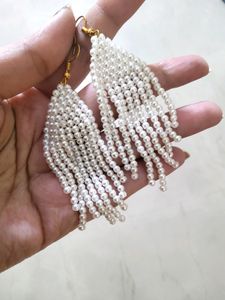 Pearls Tassel Earrings