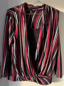 Striped Wrap Top