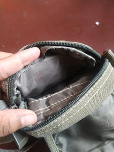 Combo Of Jeans Sling Bag With White Belt