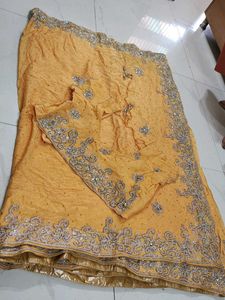 Elegant Embellished Saree With Stiched  Blouse