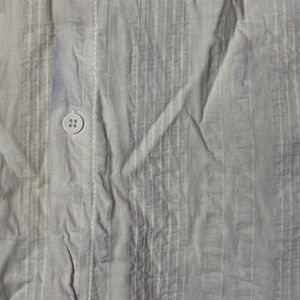 White Striped Short Sleeve Shirt