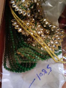 Green Kundan Necklace Set