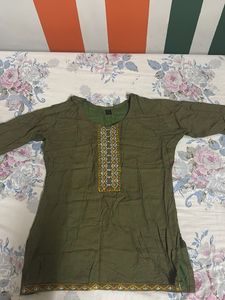 Olive Green Kurta